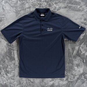 Nike Golf Cisco Polo Shirt Men S Blue  Computer Golf Tech Work Employee